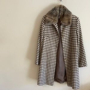 Vintage Charles Gray London Coat with faux fur.